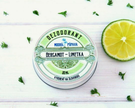 Modrá púpava | Prírodný deodorant Bergamot-Limetka (45g/30ml)