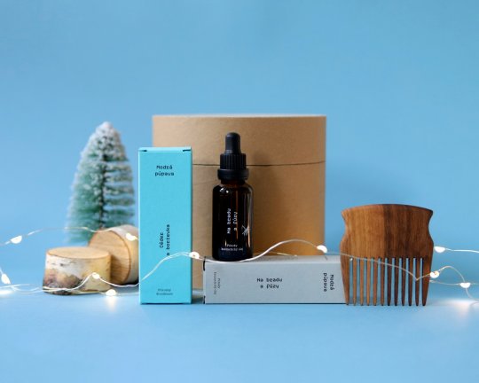 Modrá púpava | Darček pre bradatého muža - Kozmetický balíček (3 produkty)